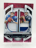 2025 Panini Certified Peyton Manning Riley Leonard Dual Patch /35 Stitches in Time - Beautiful SSP