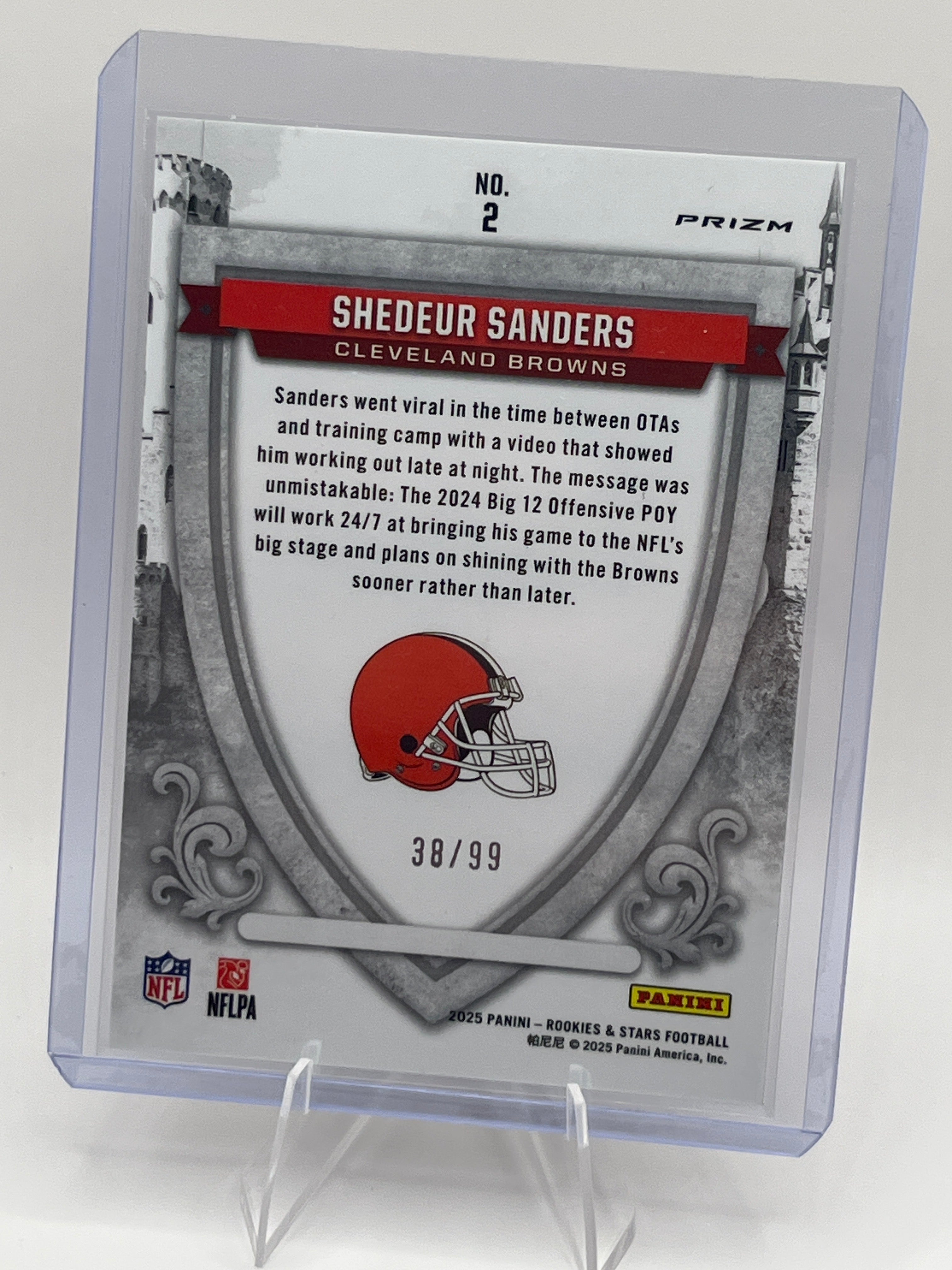 2025 Panini Rookies and Stars Shedeur Sanders /99 Crusade Insert Rookie Card