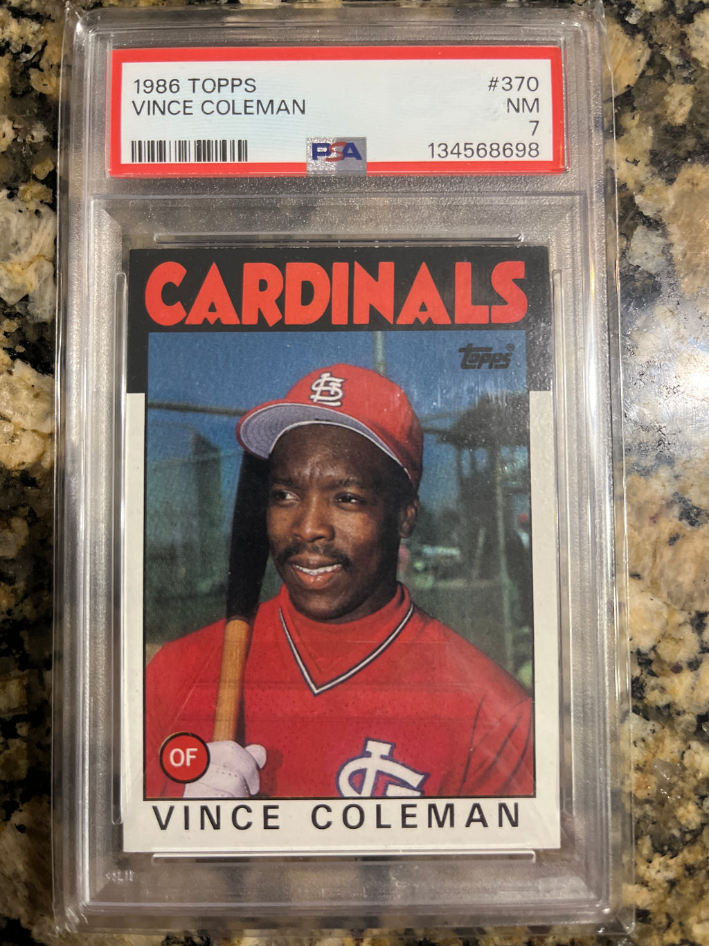 1986 Topps Vince Coleman PSA 7 Rookie Card