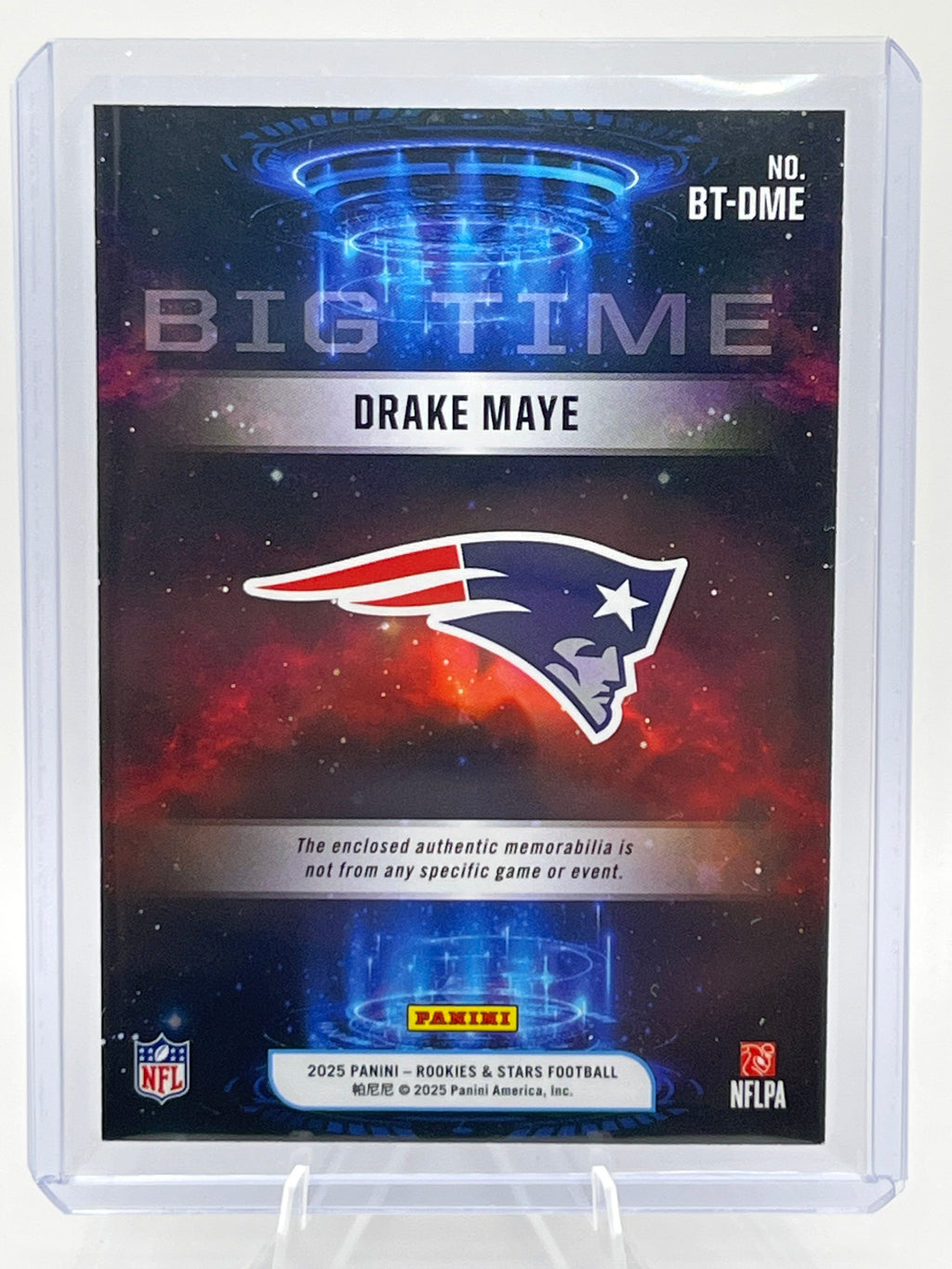 2025 Panini Rookies and Stars Drake Maye Patch Card