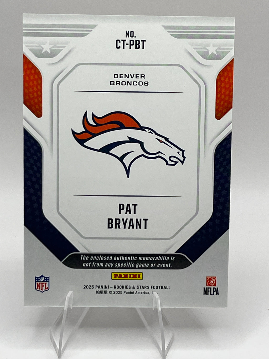 2025 Panini Rookies and Stars Pat Bryant Dual Patch Rookie Card