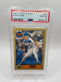 1987 Topps Traded David Cone PSA 10 Rookie Card - Gem