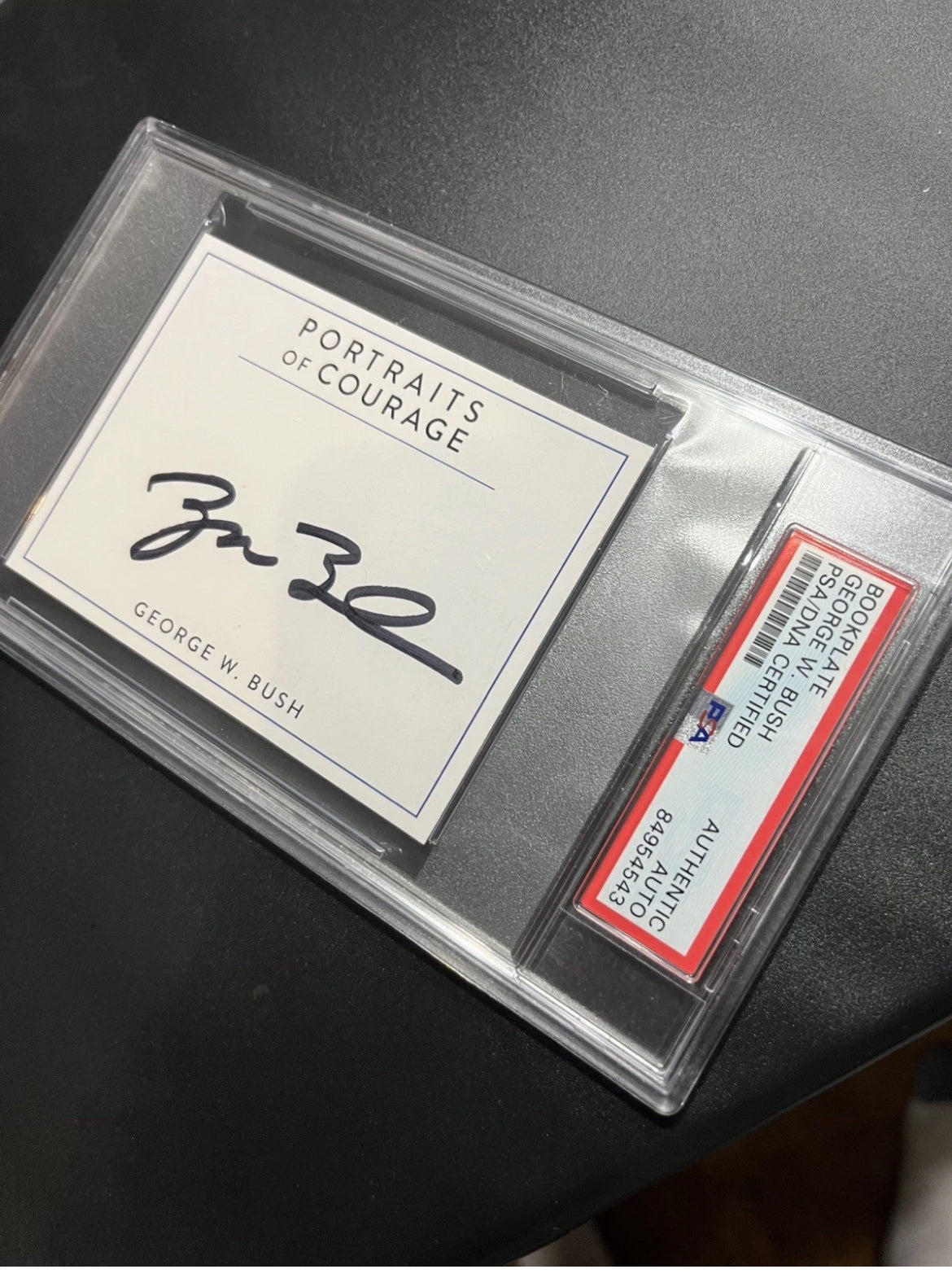 George W Bush Autographed Book Plate “Decision Points” PSA/DNA Certified