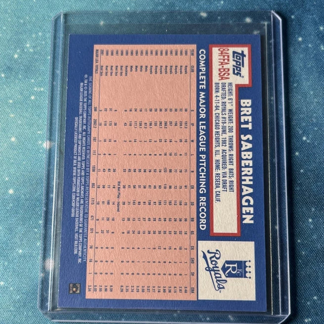 2025 Topps Archives Bret Saberhagen Auto - On Card!
