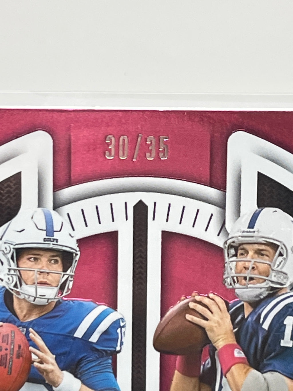 2025 Panini Certified Peyton Manning Riley Leonard Dual Patch /35 Stitches in Time - Beautiful SSP