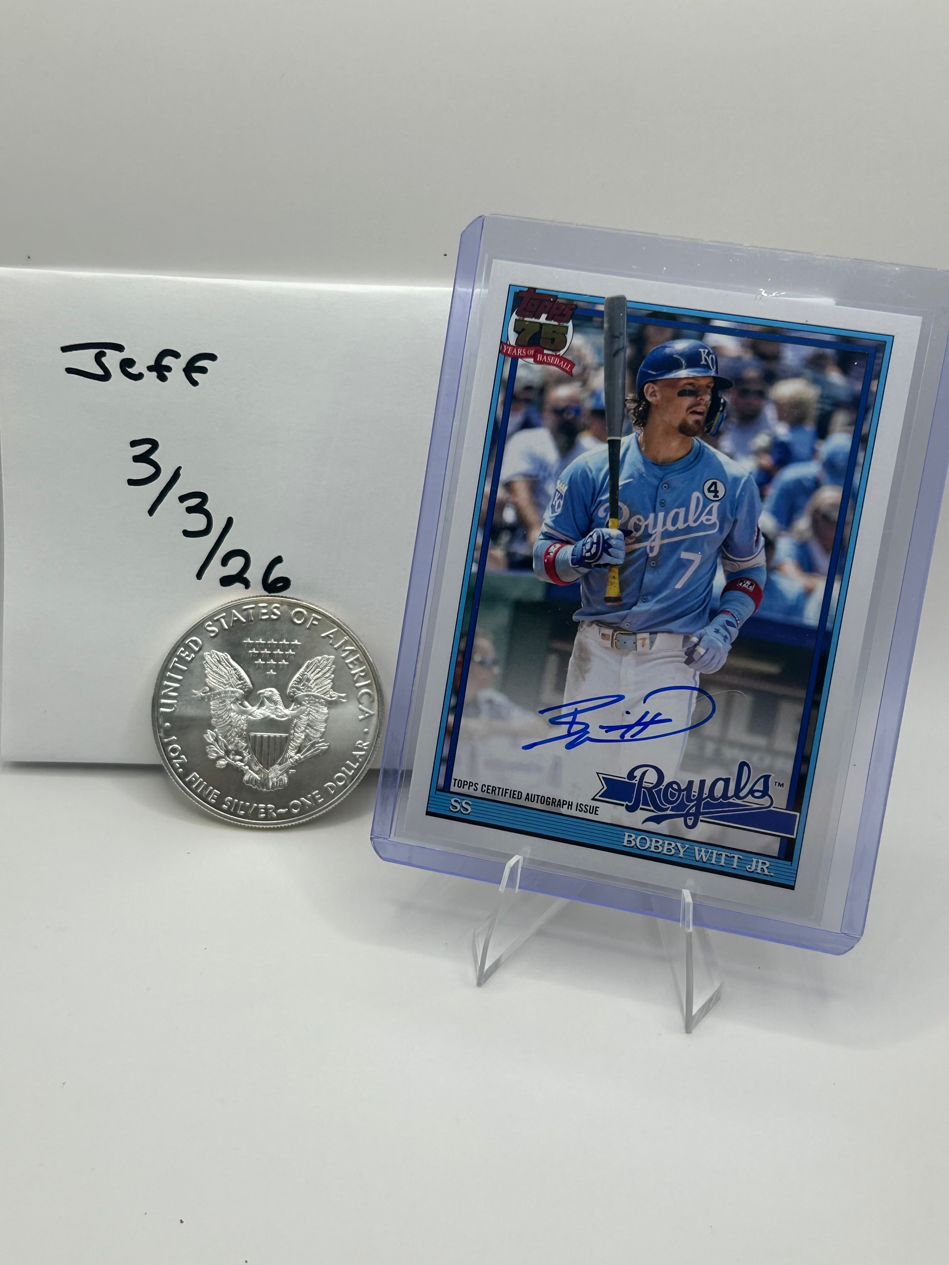 2026 Topps Series One Bobby Witt Jr Auto 1991 Edition