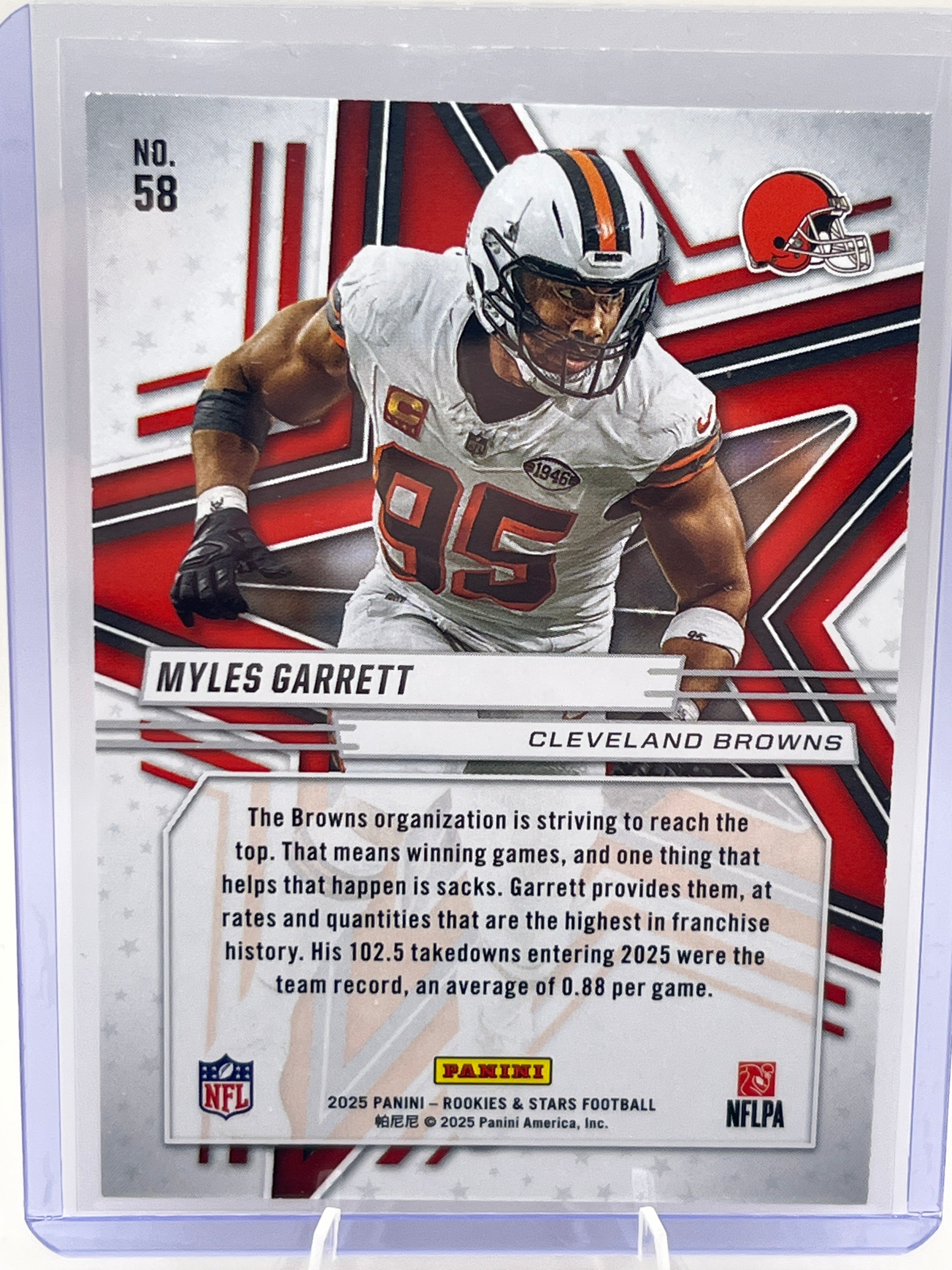 2025 Panini Rookies and Stars Myles Garrett SSP /10 Gold Parallel