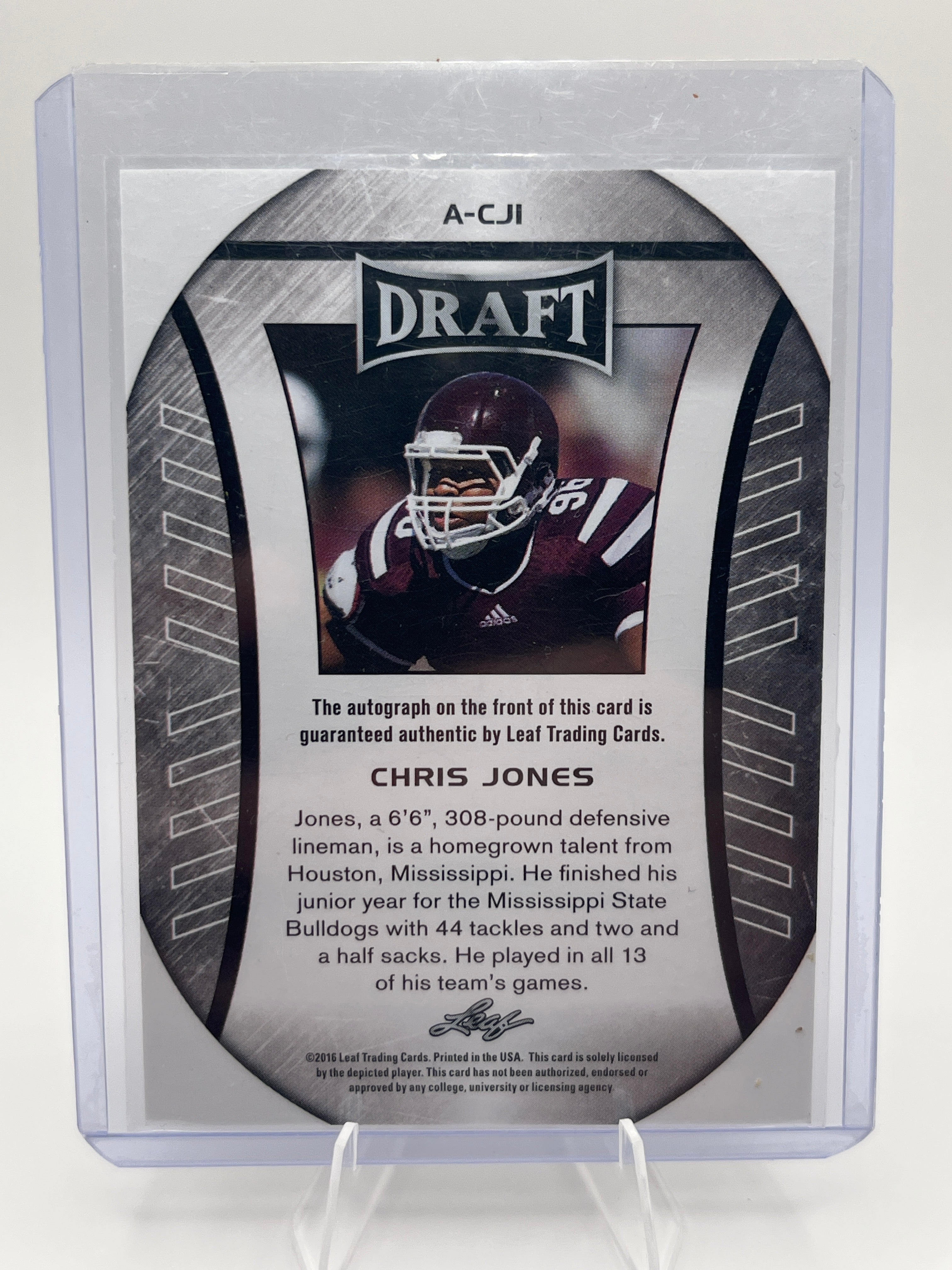 2016 Leaf Chris Jones Rookie Auto