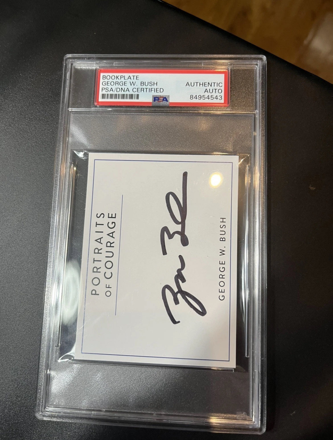 George W Bush Autographed Book Plate “Decision Points” PSA/DNA Certified