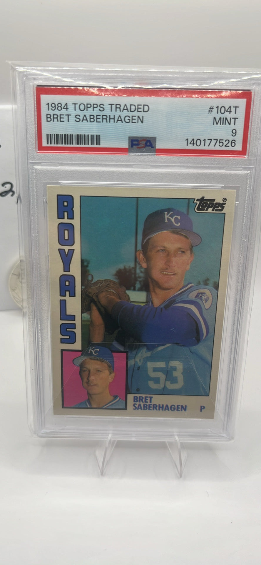 1984 Topps Bret Saberhagen PSA 9 Rookie Card