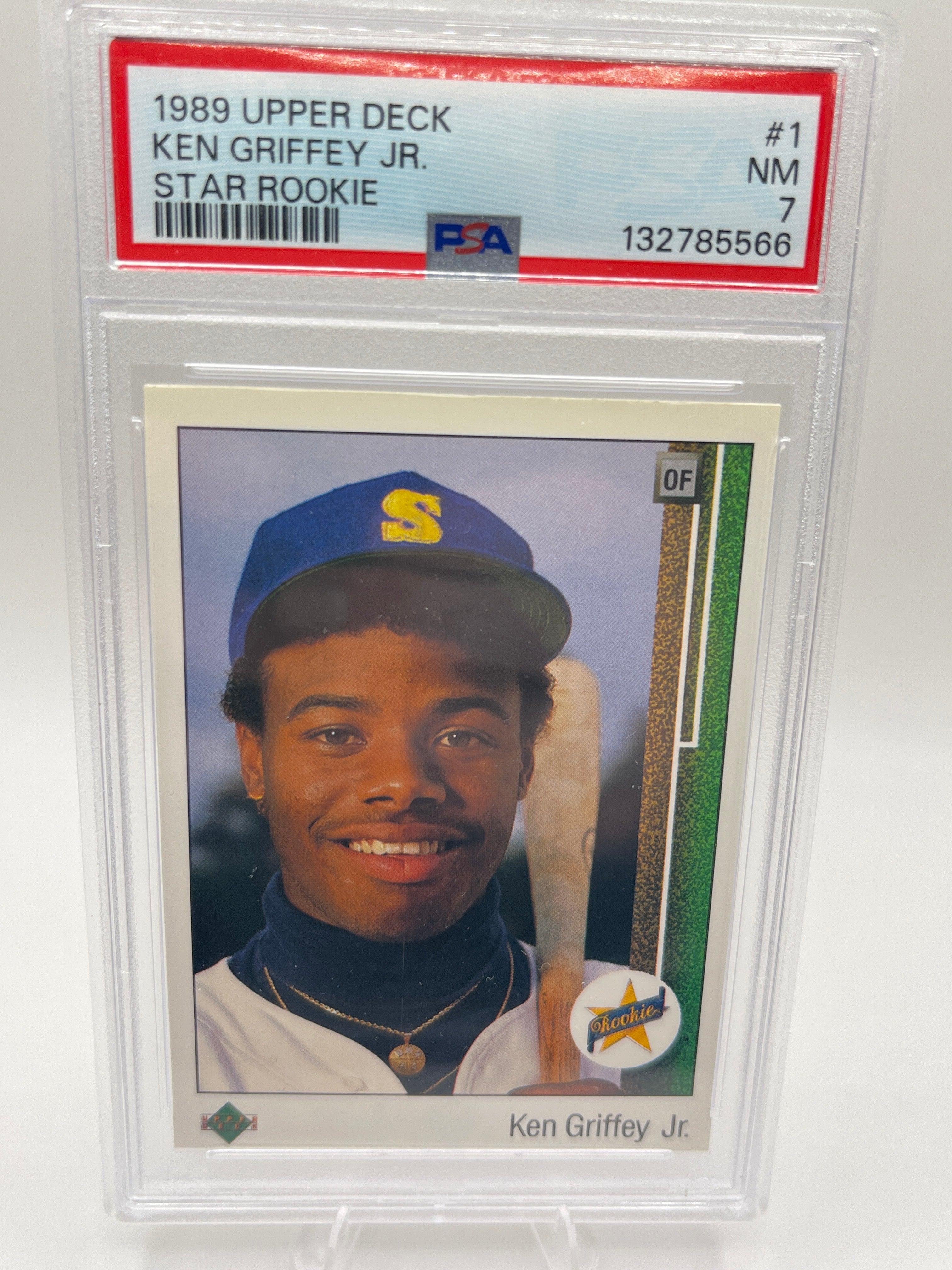 1989 Upper Deck Ken Griffey Jr Star Rookie Card PSA 7
