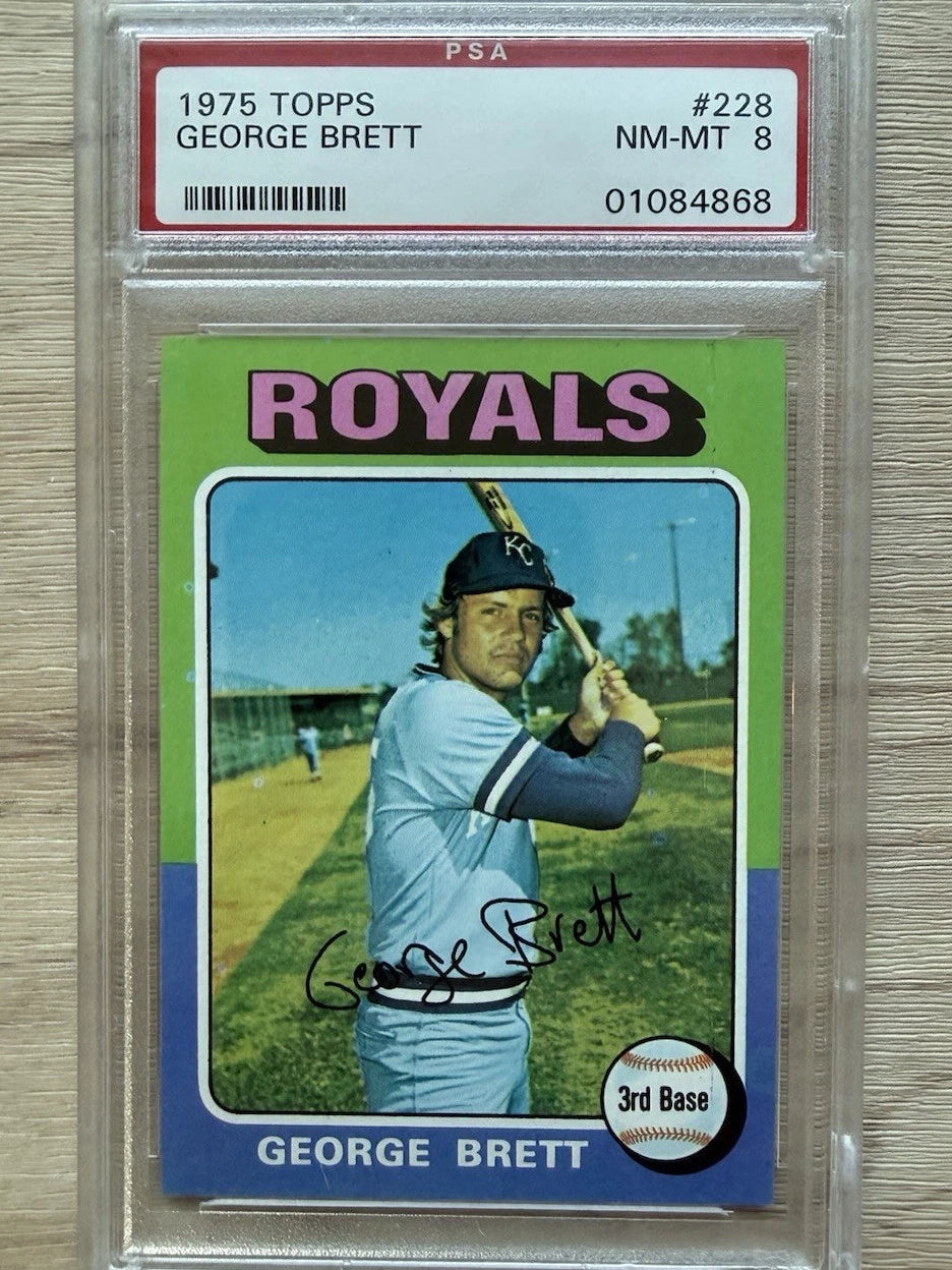 1975 Topps #228 George Brett Rookie Card PSA 8 - Iconic Card!