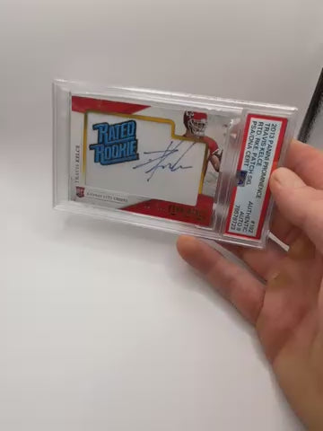 2013 Panini Prominence Travis Kelce Rated Rookie Patch Auto 086/200 PSA 9 Autograph