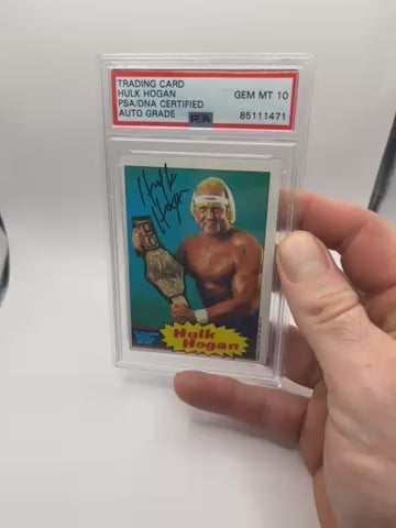 1985 Topps Hulk Hogan Auto Grade PSA 10