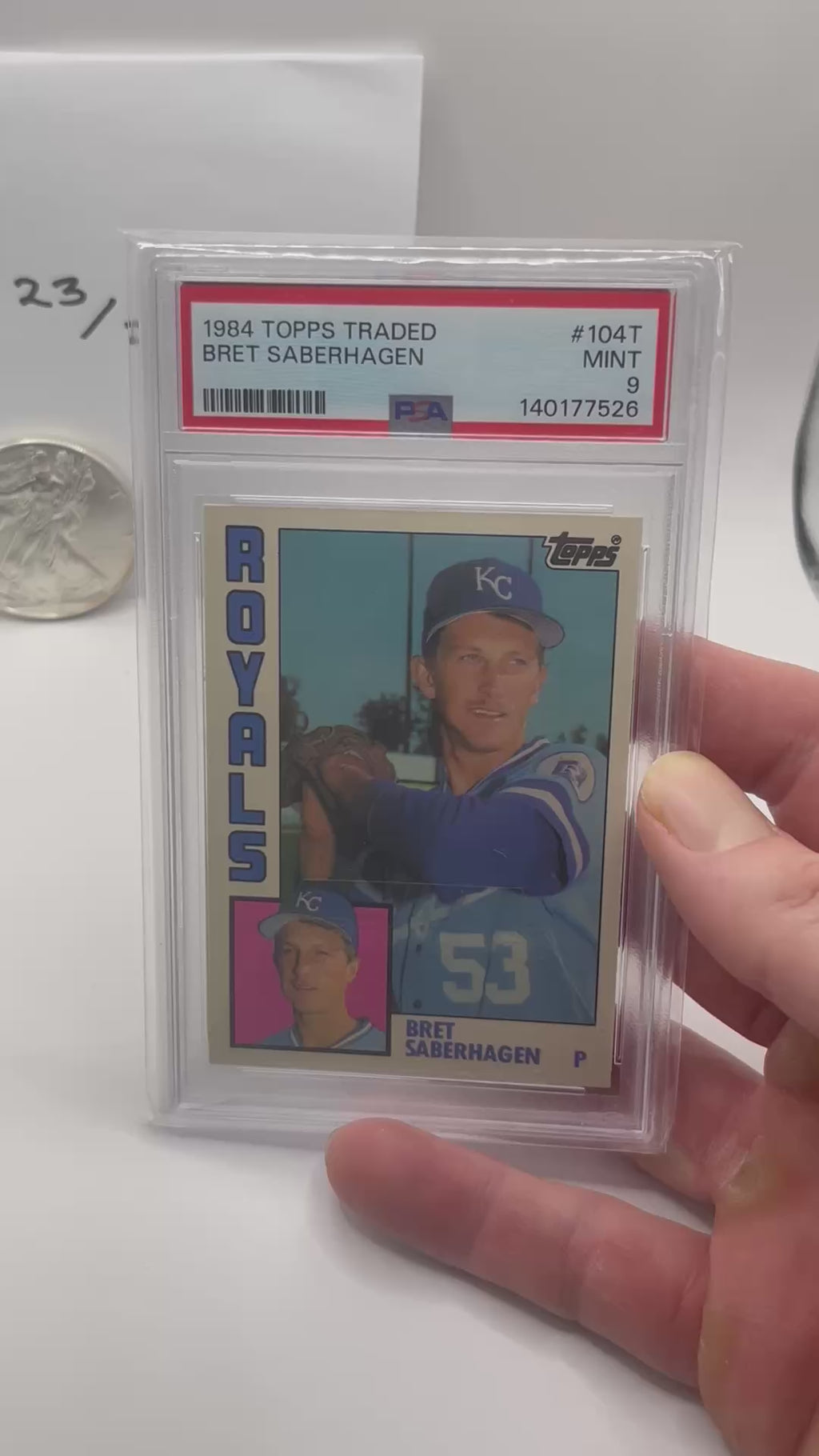 1984 Topps Bret Saberhagen PSA 9 Rookie Card