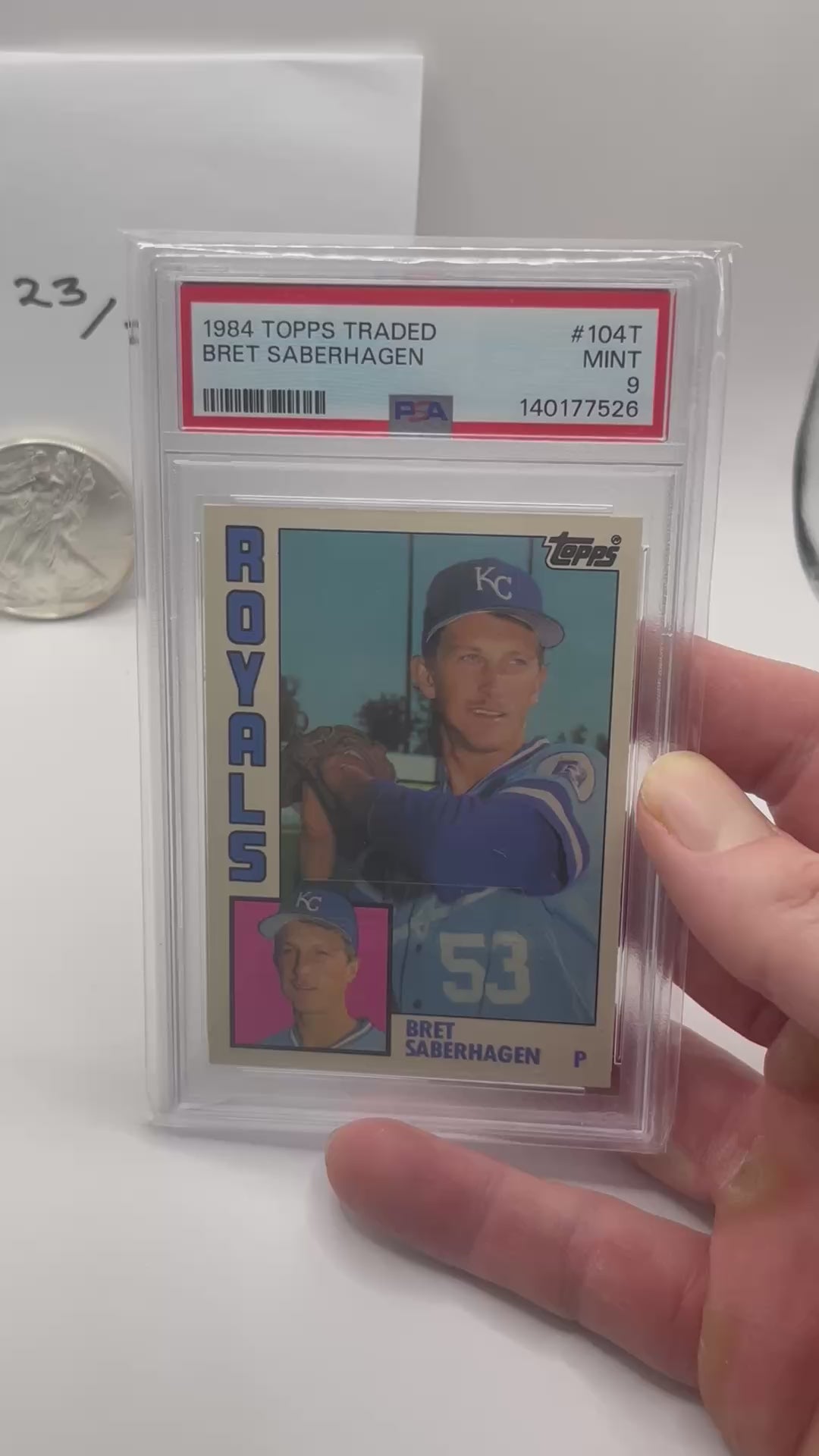 1984 Topps Bret Saberhagen PSA 9 Rookie Card