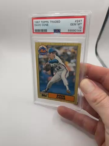 1987 Topps Traded David Cone PSA 10 Rookie Card - Gem