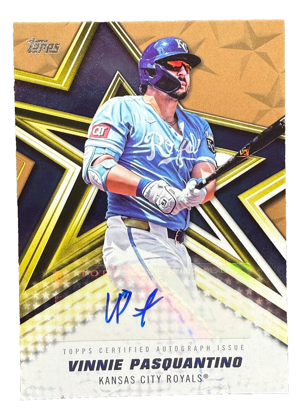 2026 Topps Series 1 Vinnie Pasquantino Auto 27/50 - Baseball Stars Gold Parallel